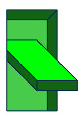  image of a rectangle in green color