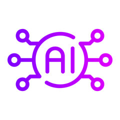 artificial intelligence gradient icon