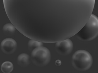 Abstract 3d background design with pastel colored spheres