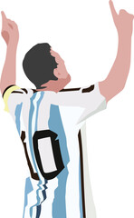 footballer with the Argentina shirt-