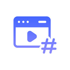 Fototapeta premium hastag flat gradient icon