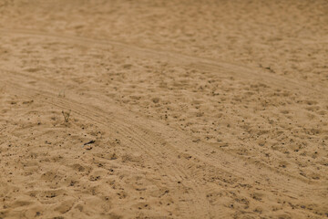 Fototapeta na wymiar tracks in sand