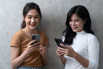 Young woman using smart phone, Social media concept. Hand using smartphone with Social media.