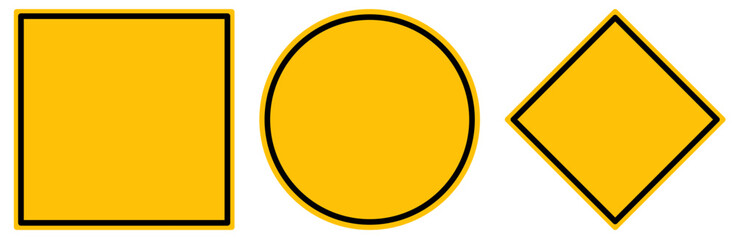 yellow sign, blank signs, blank traffic signs