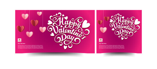 Valentine's Day Sale Poster or banner with many sweethearts on a red background.Promotion and shopping template or background for Love and Valentine's day concept.Vector illustration