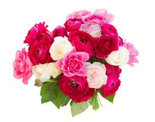 bunch of pink ranunculus flowers