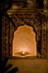 old lamp on the wall