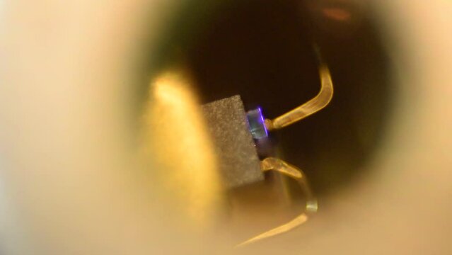 blu ray laser diode operating just below the power level needed to produce a faint glow.