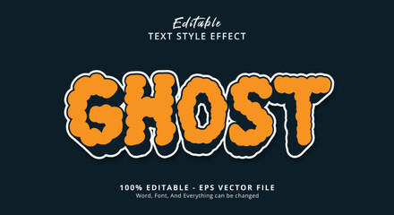 Editable text effect, Ghost text on comic style effect