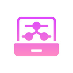 elearning flat gradient icon