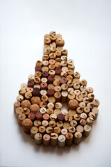 Wine corks blob silhouette isolated on white background