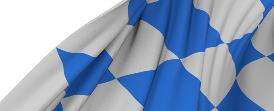 bavarian flag wide panorama oktoberfest background with white blue bavaria isolated white background