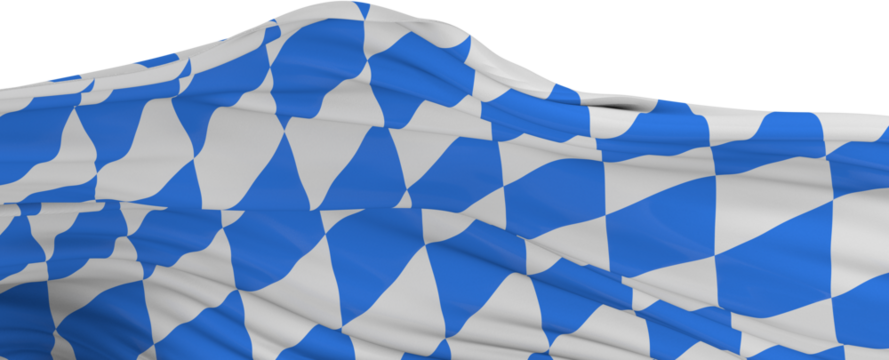 Bavarian flag using as background, 3d rendering panorama