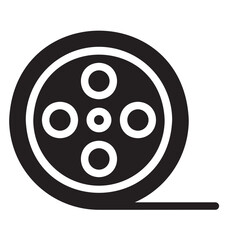 film reel glyph icon