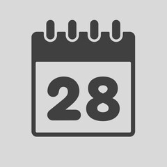 Icon page calendar day - number 28