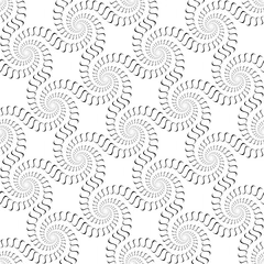 Vector seamless texture. Modern geometric background with spirals.