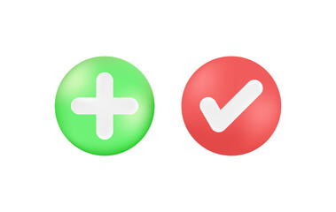 Obraz premium 3d bubble check mark or confirm and circle icon button for apps and website symbols