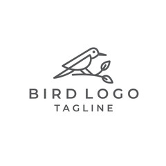 simple bird logo line art