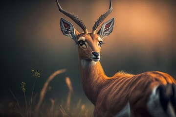 Gazelles Stock Photo, Wildlife Photography, Generative Ai