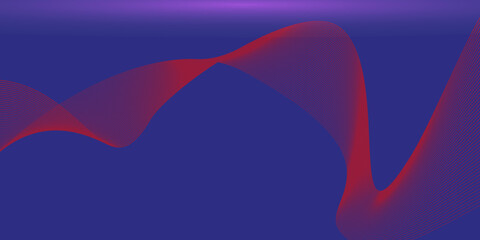 blue background with abstract curved red lines