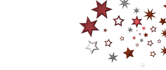 golden stars - in red