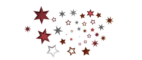 Festive christmas card. Isolated illustration white background. - in red