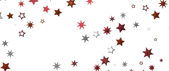 Festive christmas card. Isolated illustration white background. - in red