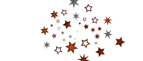 Festive christmas card. Isolated illustration white background. - in red