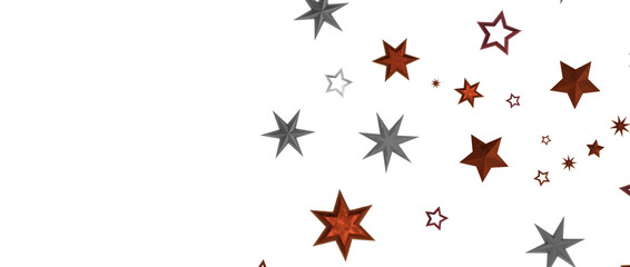 golden stars - in red