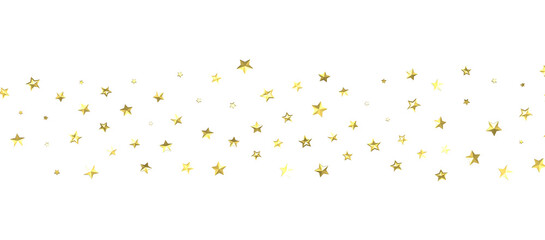 A gray whirlwind of golden snowflakes and stars. New