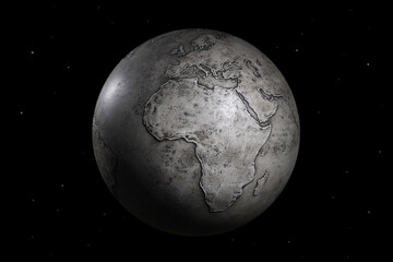 Wide view of Europe, Africa and Middle East.Global warming. Climate change. Environment. Fragile