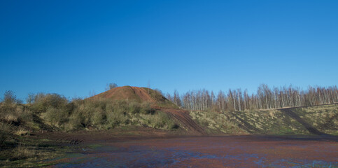 Boussu, Belgium - January 18, 2023 : Saint-Antoine spoil tip