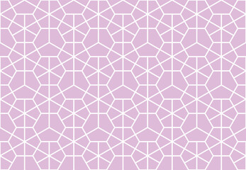 Obraz na płótnie Canvas The geometric pattern with lines. Seamless vector background. White and pink texture. Graphic modern pattern. Simple lattice graphic design