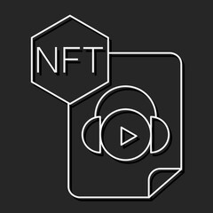 NFT technology icon. Crypto Icon or Logo Symbol vector illustration