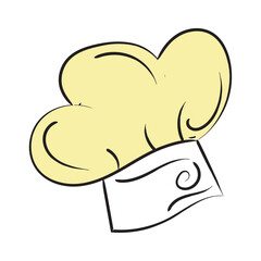 Isolated sketch of traditional chef hat Vector