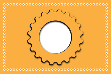 Gear with frame vector