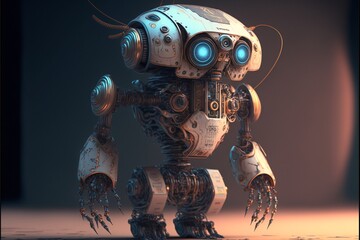 Robot futuriste avec intelligence artificielle