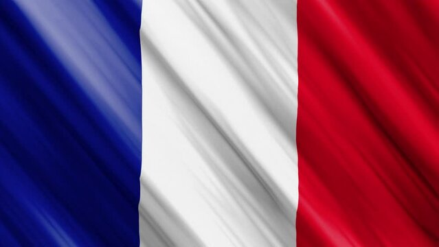 3D render of National flag of France waving, Waving Fabric of france, 4K
