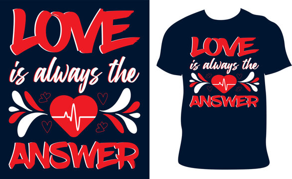 Valentine's day typography t-shirt design 2023