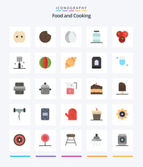 Creative Food 25 Flat icon pack  Such As food. dinner. drink. breakfast. life