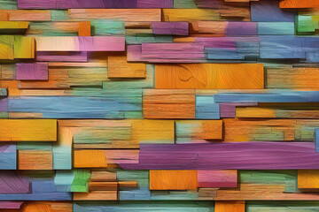 abstract background, colorful, wood style - Generative AI