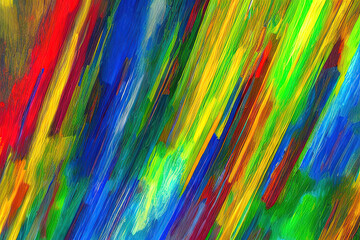 abstract background, strong colors, blue, yellow, white, green, orange, painting style