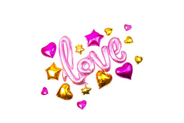 Word Love, hearts on a transparent background  PNG
Valentine's Day