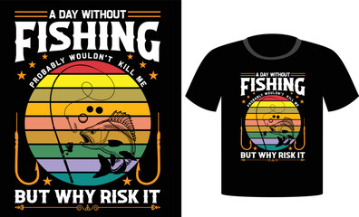 Fishing T-shirt design.Fishing Hunter t-shirt design.