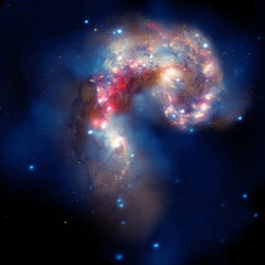 Cosmos, Universe, Antennae galaxies, NASA, Spitzer Space Telescope - 562479318