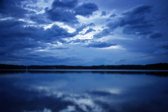 clouds over the lake
