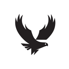 eagle mascot logo, isotype design.