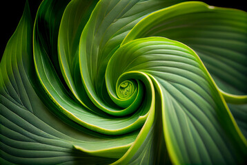 Tropical leaf swirl - 562480731