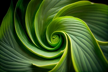 Foto auf Alu-Dibond Tropical leaf swirl © tuulijumala