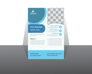 Vector eco flyer, poster, brochure, magazine cover template. vector template in A4 size. Corporate business flyer template design set with blue and white. Dynamic Line Shapes. Vector Background.